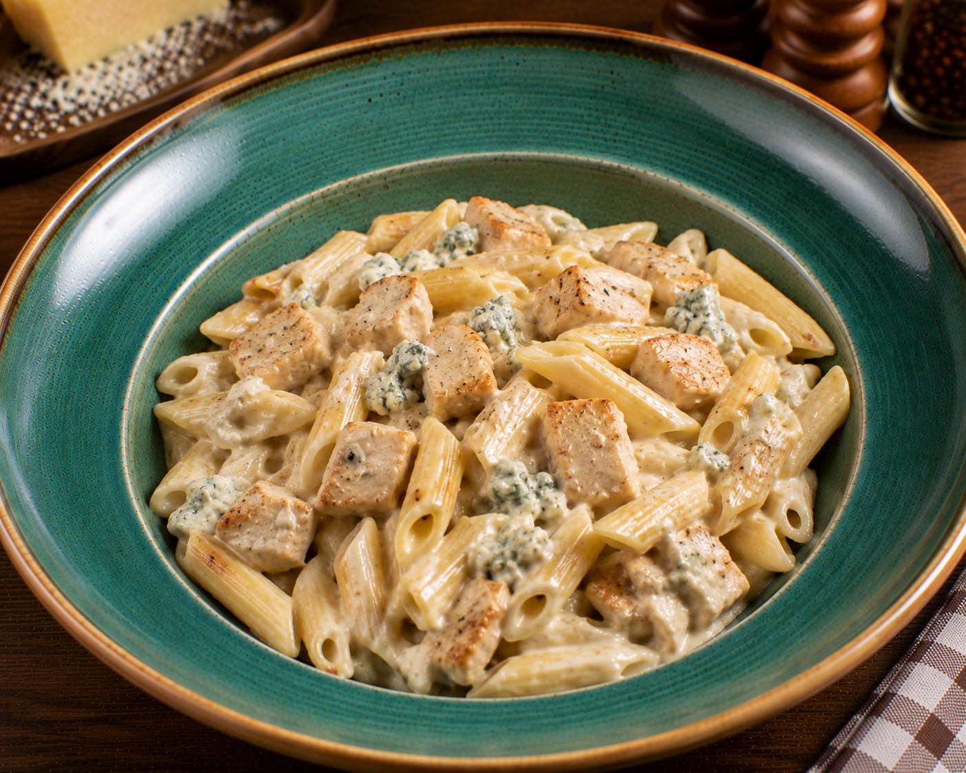Gorgonzolás-csirkés penne